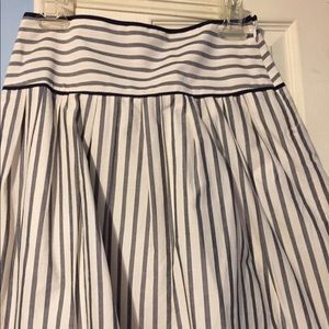 Ann Taylor Navy Stripe Skirt